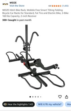 2 Bike Foldable Platform Hitch Rack