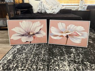 Flower wall canvas set