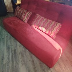 Red Couch And Car Seat