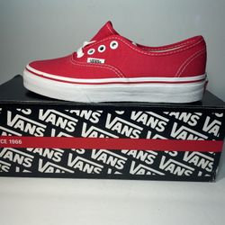 VANS Authentic RED,Size 3.5 Men/5.0 Women.