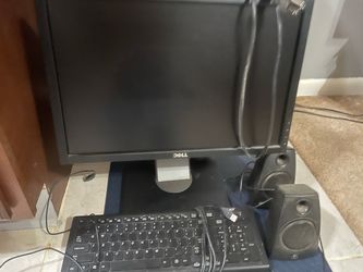 Dell Monitor with Keyboard and Speakers