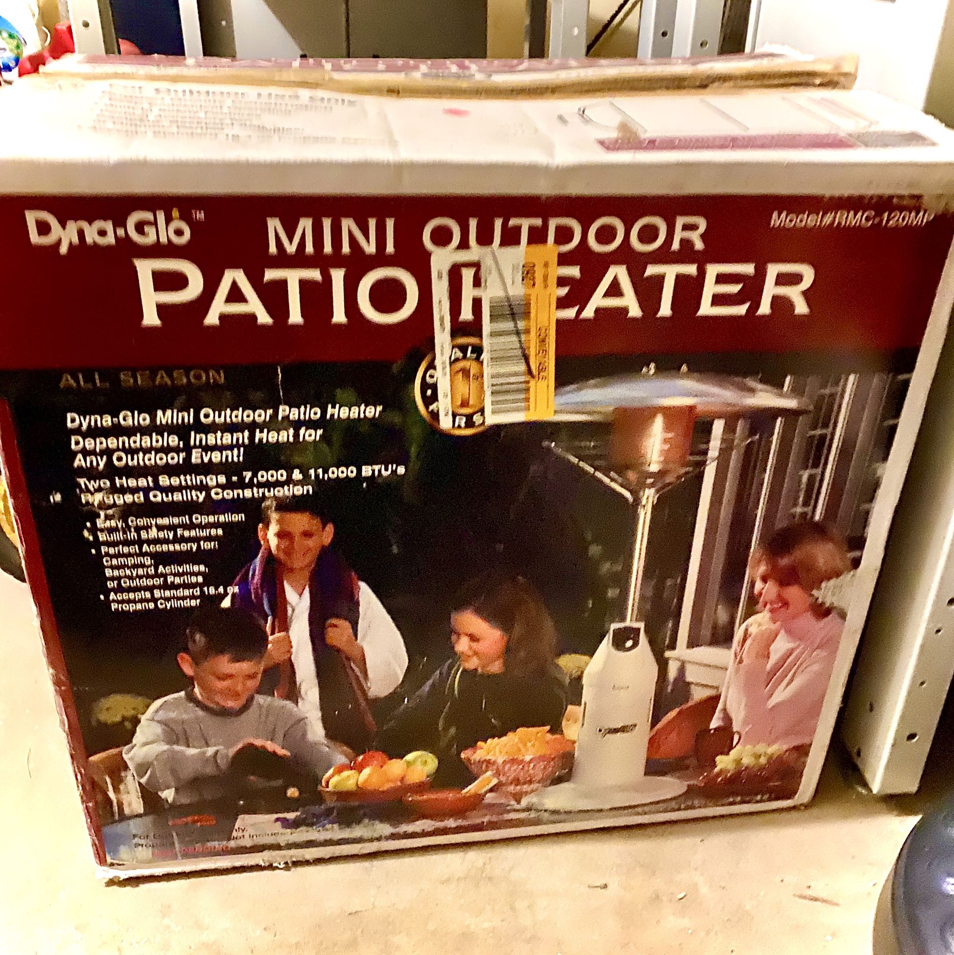 New!! Dyna-Glo All Seasons Mini Outdoor Patio Heater - Table Top