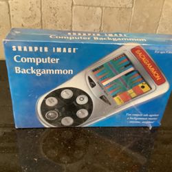 Sharper Image Computer Backgammon Electronic Portable Pocketsize 2004