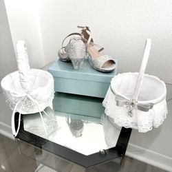 Girl Shoes Size 1 And Wedding Baskets