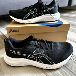 Men Asics GEL-Contend 9 Running Shoes (Extra Wide Width) - Black/White - Size 13