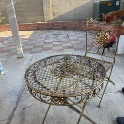 antique chair and table set