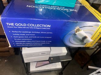 The Gold Collection Pre-Rolled Cutlery Set