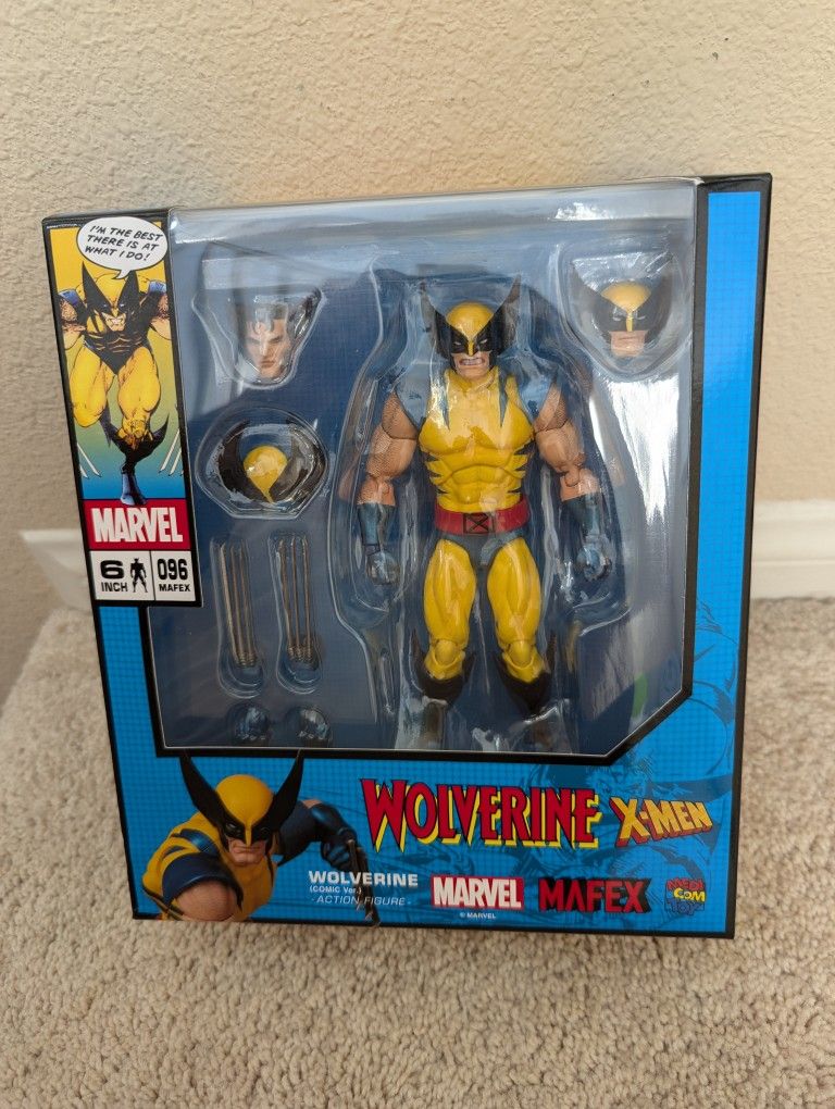 Mafex Wolverine 096 Tiger Stripe Comic Version Medicom Marvel Action Figure (1st Issue)