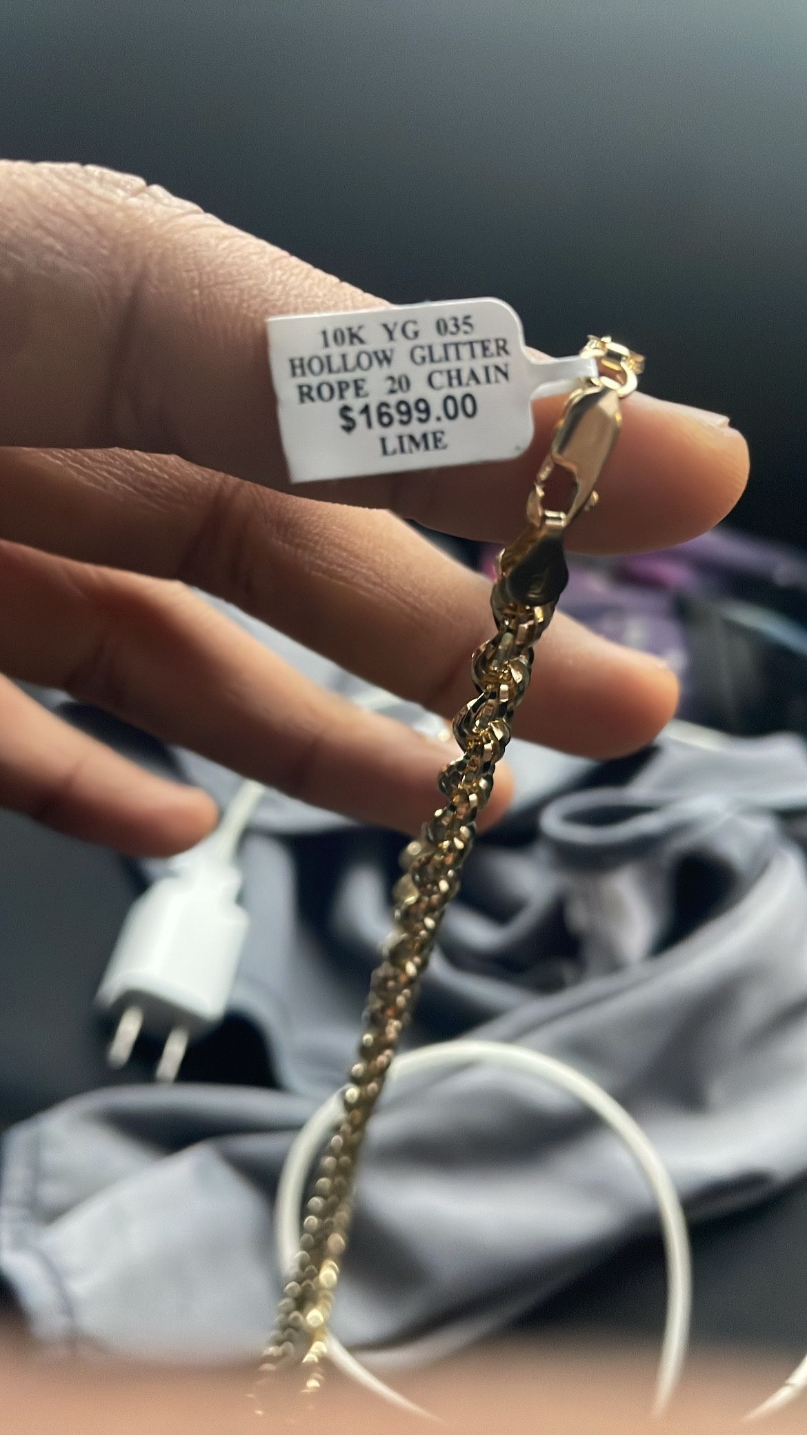 10K Yellow Gold Rope Chain