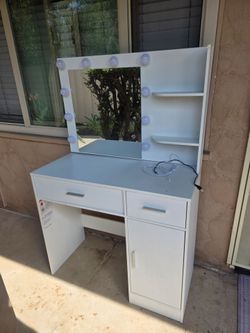 White vanity