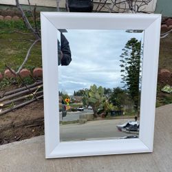 White Frame Mirror 