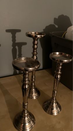 Silver candlesticks