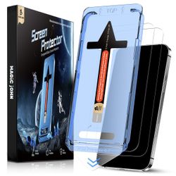 Magic John 2 Pack Iphone 16 Pro Tempered Glass Screen Protector
