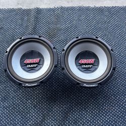 Pair of Pioneer 12″ 450W IMPP Subwoofers
