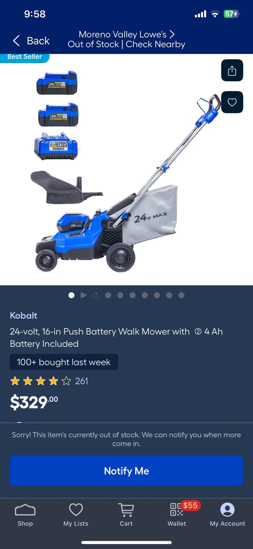 Kobalt Mower