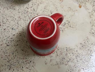 DaySpring Inspirational Red Polka Dot Ceramic Mug with Lid (Microwave Safe)