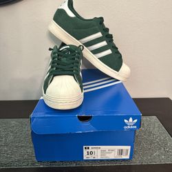 ADIDAS SUPERSTAR MEN'S SNEAKERS GREEN / OWHITE/ WHITE IE4605 10.5