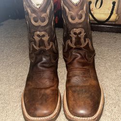 COWBOY BOOTS ' FULL-GRAIN LEATHER WESTERN BOOTS - SQUARE TOE 