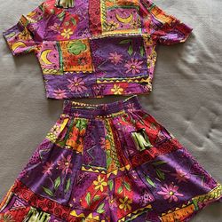 Matching Shirt and skirt pants size small