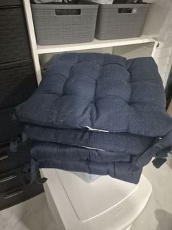 Chair cushions  blue