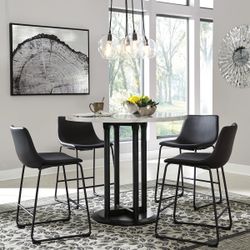 Centiar Black-White Counter Height Set /Dining table and Chairs 