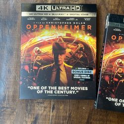 NEW! Unopened!! Oppenheimer 4k Ultra HD blu ray new