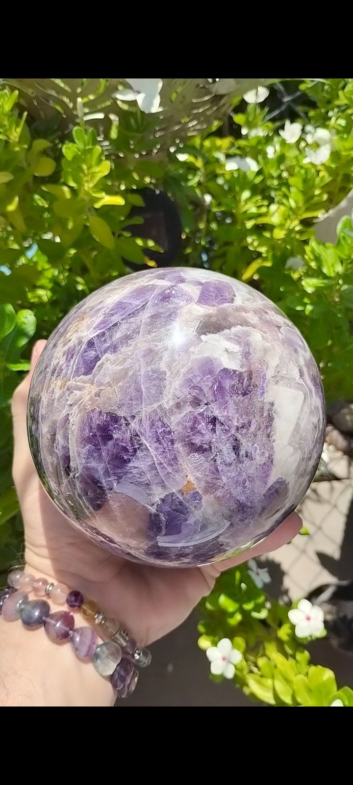 Amethyst Sphere Ball W/ Stand 7.6 Lbs