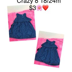 Dress Great Condition For Girls Size 18/24 Months ❤️❤️❤️firm Price O