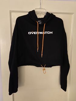 New Overwatch Crop Hoodie Sweatshirt Gamers  Metal Tags