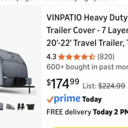 VinPatio Heavy Duty RV/Trailer Cover 7 Layer 20-22ft New!