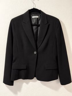 Tahari Black Single-Button Blazer Jacket