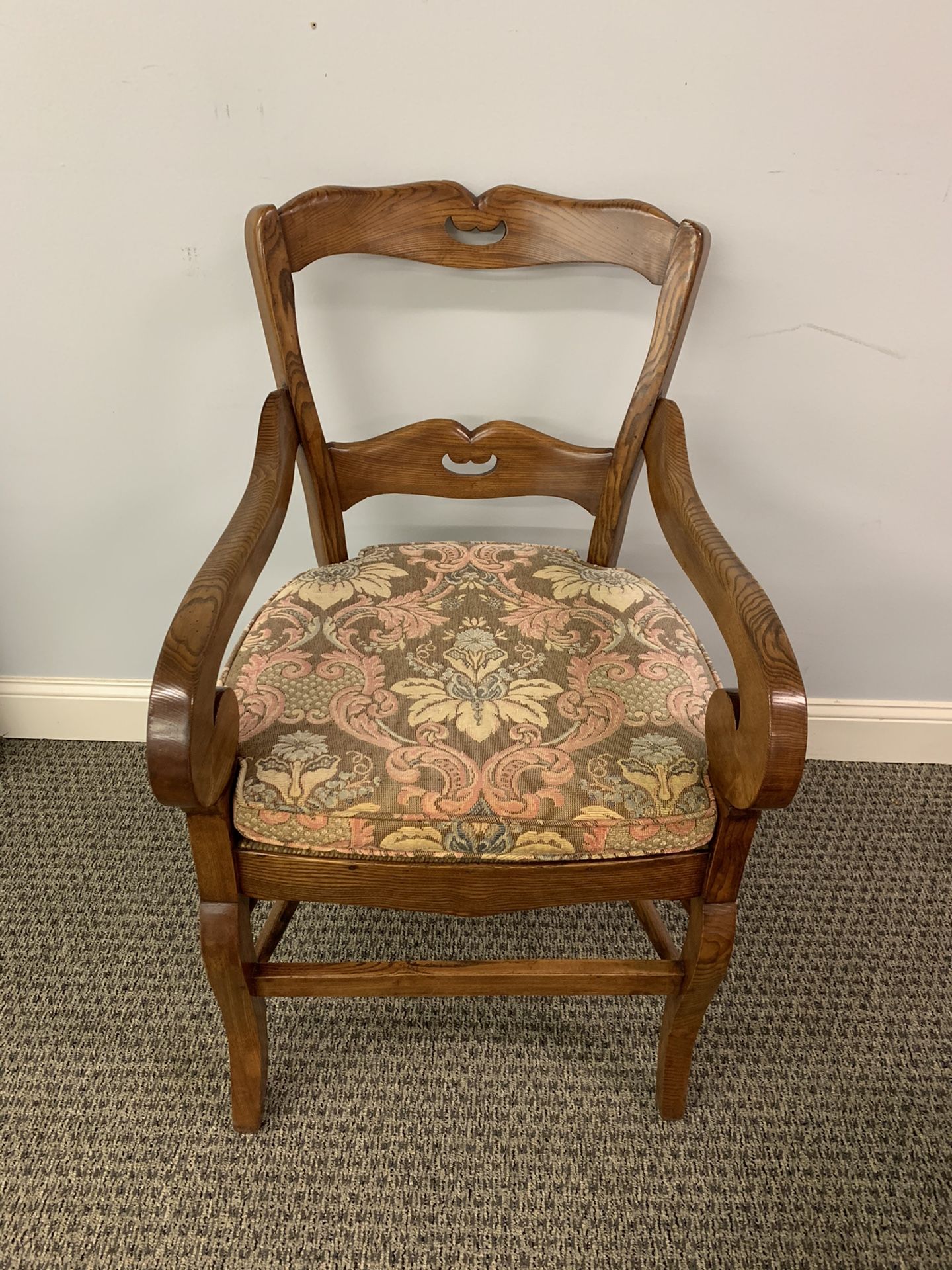 Antique oak arm chair