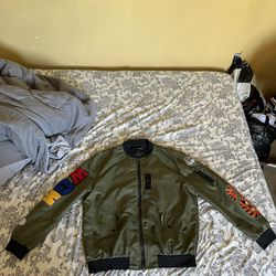 bape shark loose fit ma-1 jacket