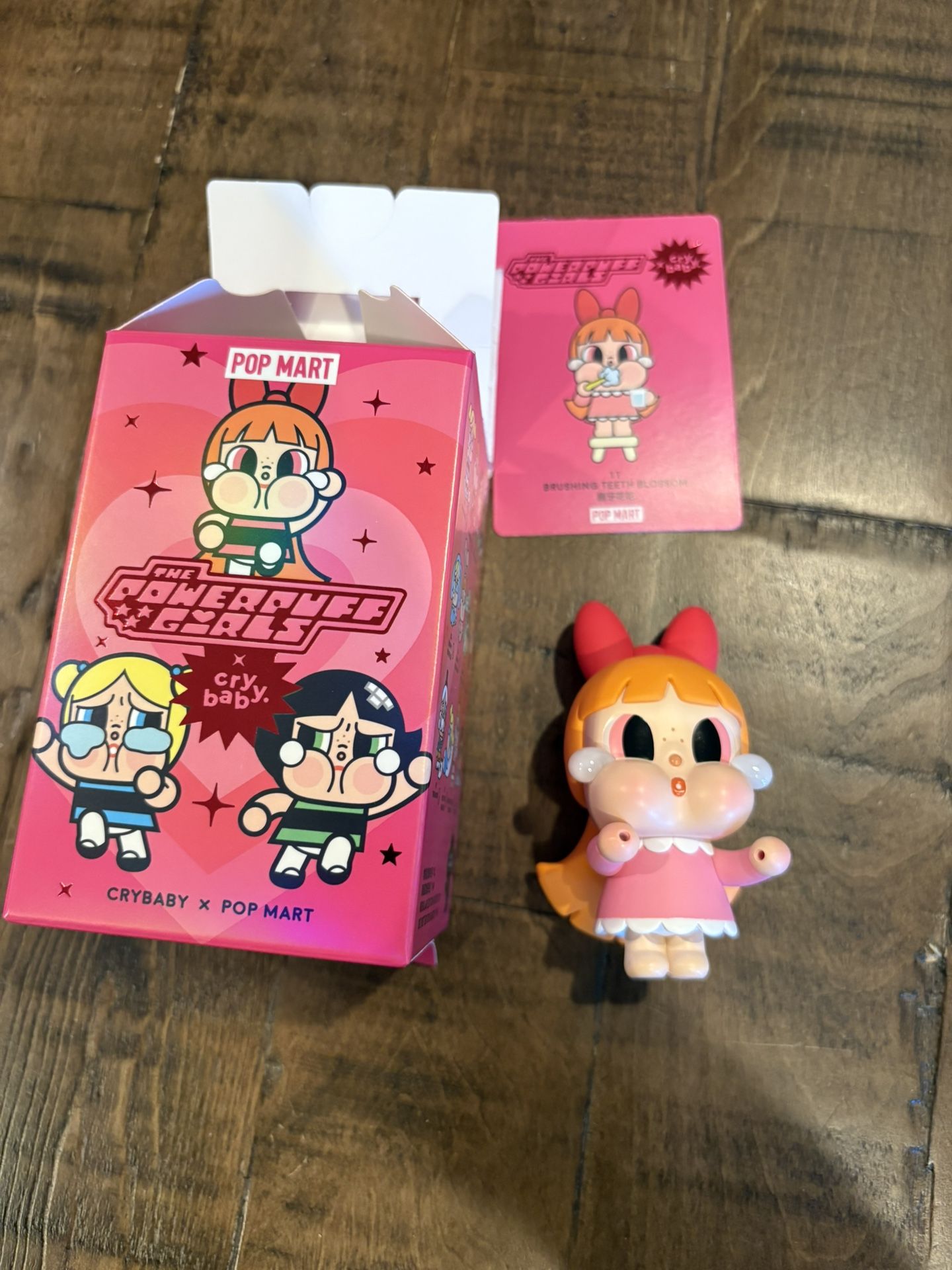 Pop Mart CRYBABY x Powerpuff Girls Series Brushing Teeth Blossom Figure