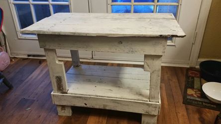 Handmade vintage wooden table