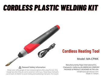 Cordless Plastic Welding Kit MA-CPWK