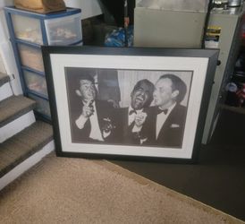 2 Very Large Framed And Matted Rat Pack Pictures 44x34  Both For 150