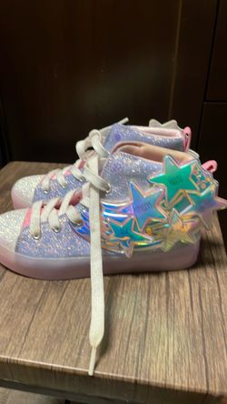 Skechers Girls Glitter High-Top Sneakers