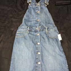 Girl Overalls Jean Dress & Jean Shirt Dress 