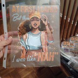 Women's Iron On At First I Cared