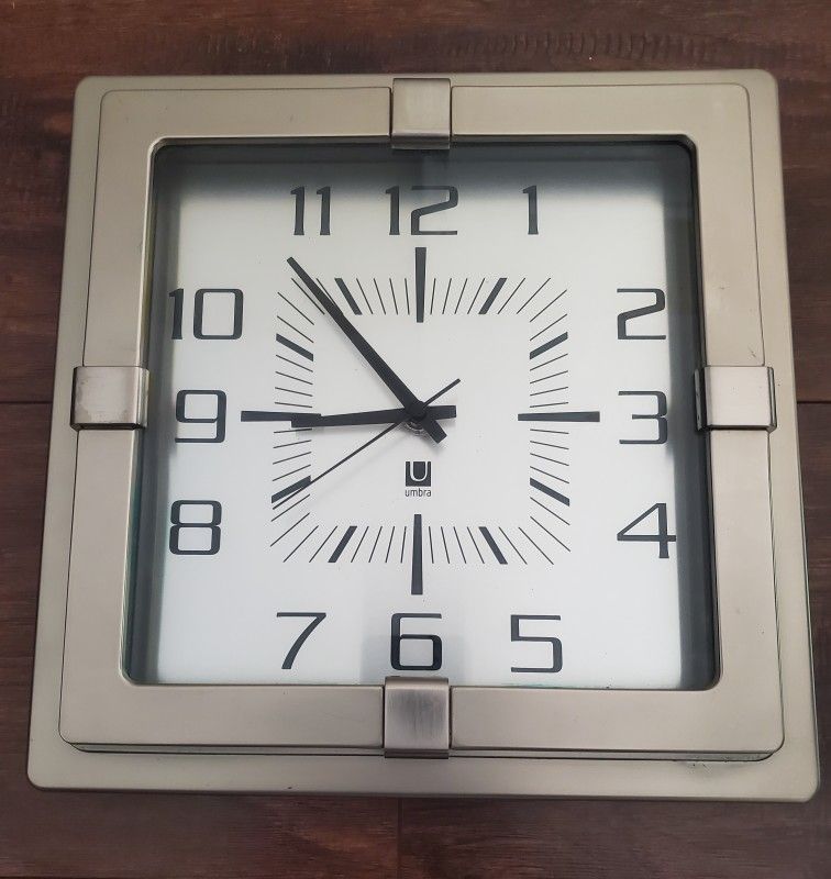 Silver Wall Clock