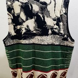 Afghan Football Vest Size Woman's Large To XL Fits Roomie 