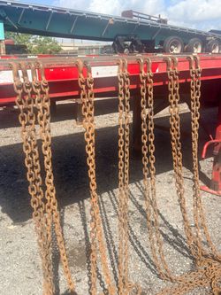 7 chains 3/8, 4 binders, corners, bar, everything for 200$