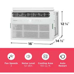 5,000 (DOE) BTU Window Air Conditioner Cools 150 sq. ft. with Remote in White 115V