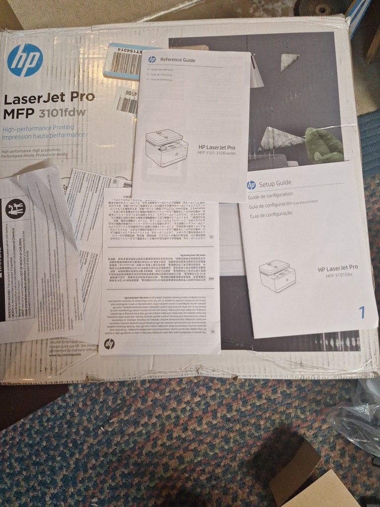 HP LaserJet Pro MFP 3101 All-in-One Black and White Wireless Laser Printer - Open Box