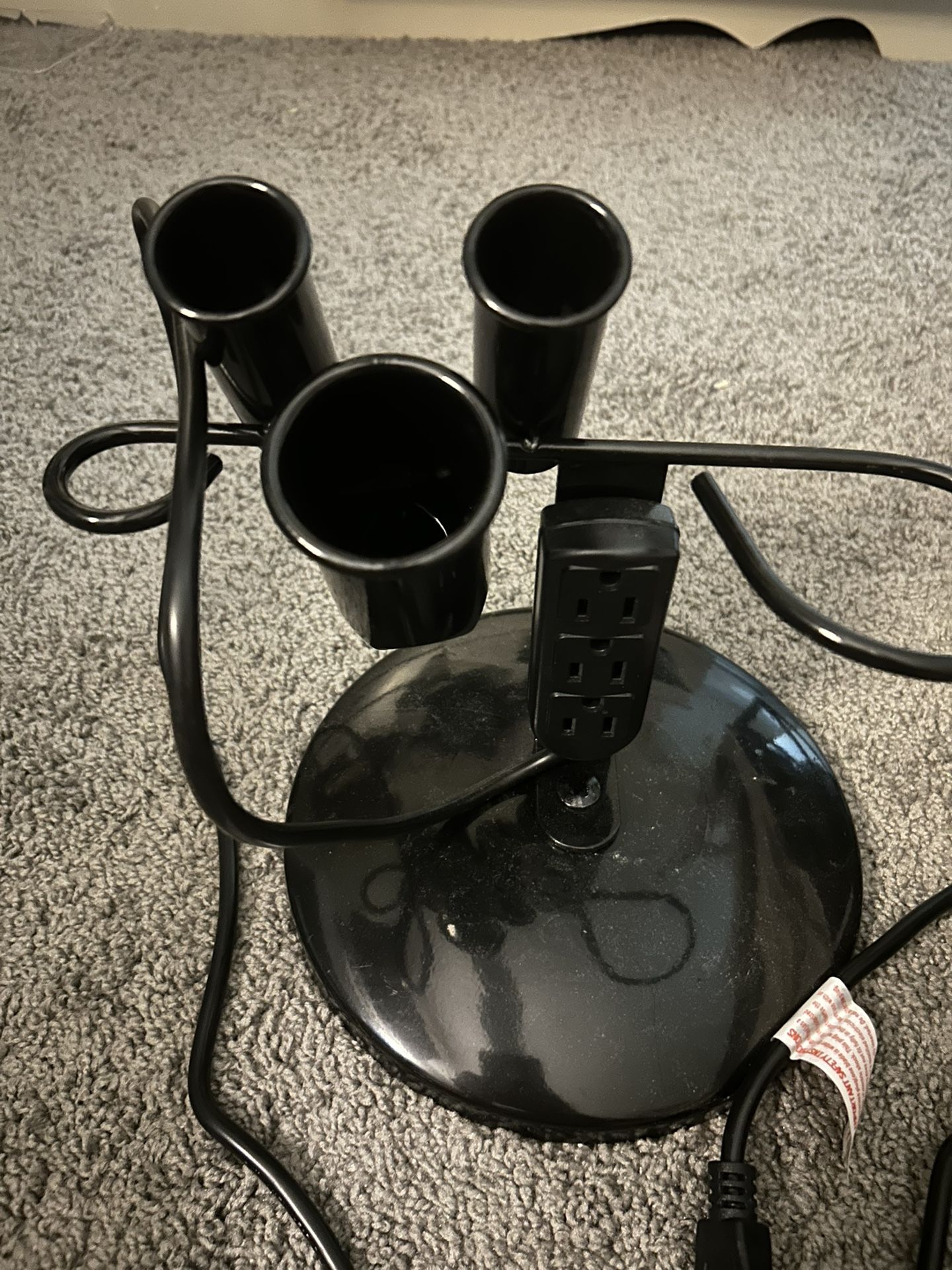 Saloniture Tabletop Blow Dryer & Hair Iron Holder - Salon Appliance Stand w/ 3 Outlets