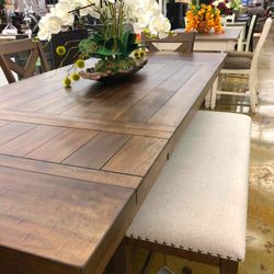 I’m Jon Green, Wayne’s Home Sales Representative🌟 Dining Room Furniture Set 🌟 Extendable Dining Table And Chairs And Bench Fast Delivery 