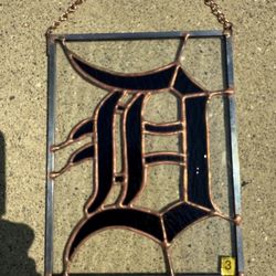Detroit Tigers/Old English Stained Glass Panel