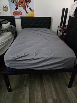 Bed with bed frame