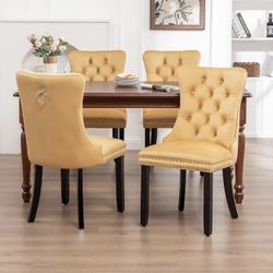 Tufted Dining Chairs Set Of 4 New